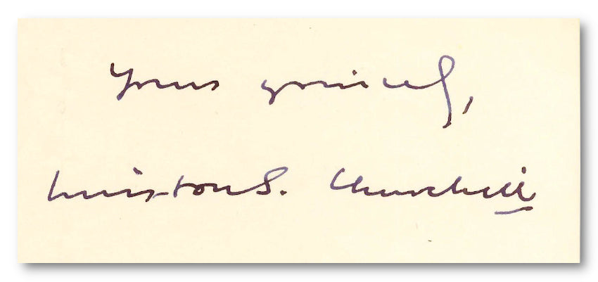 Winston Churchill signed Christmas turkey letter