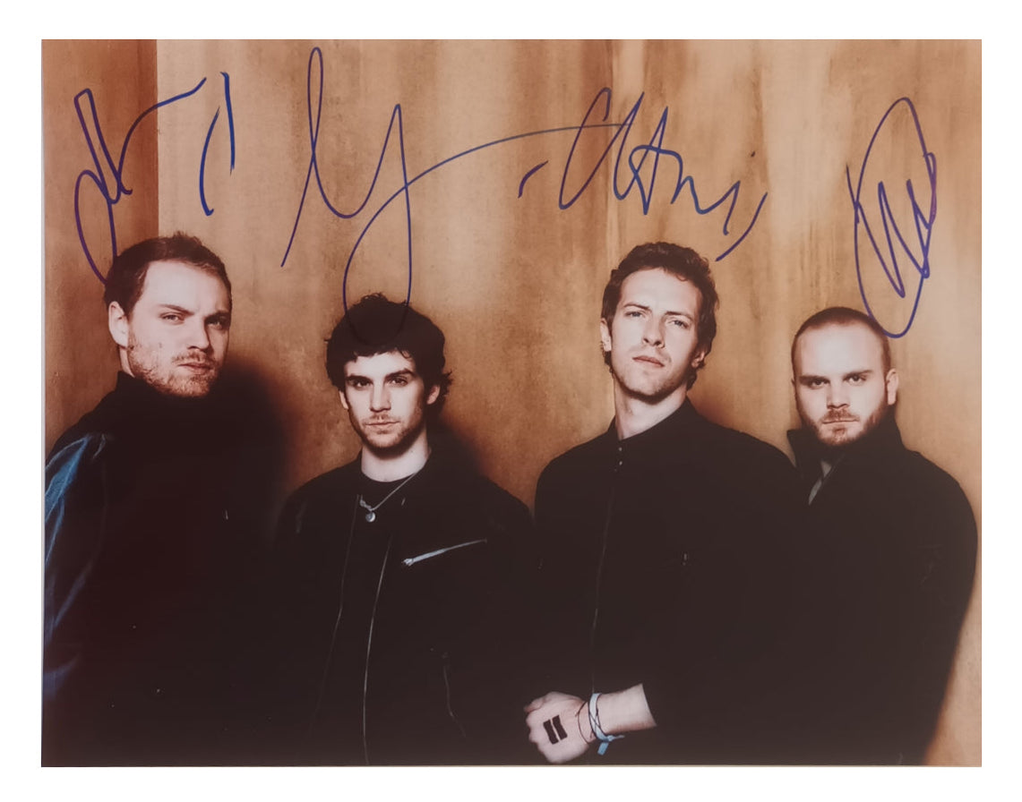 Coldplay signed colour photograph — JustCollecting