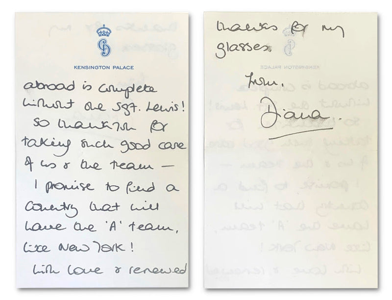 Princess Diana handwritten signed letter