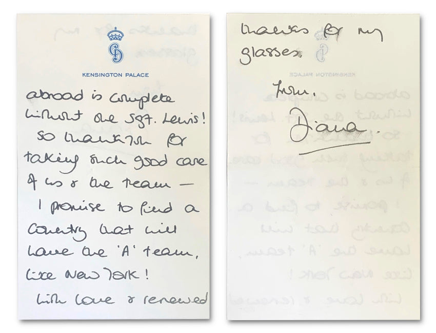 Princess Diana handwritten signed letter