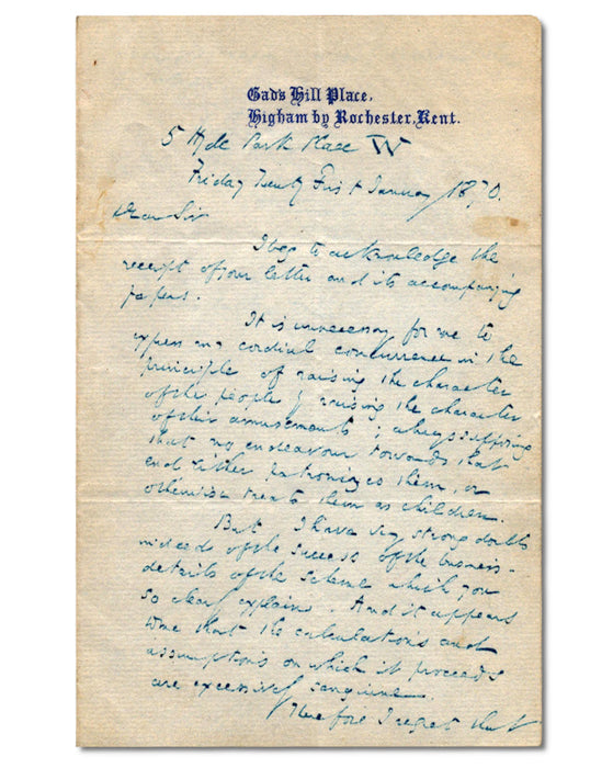 Charles Dickens handwritten signed letter