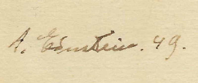 Albert Einstein signed portrait