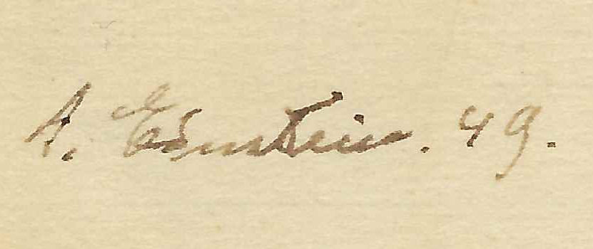 Albert Einstein signed portrait