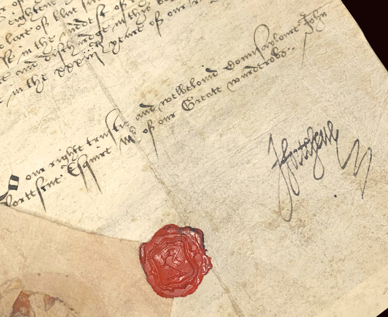 Queen Elizabeth I signed royal manuscript
