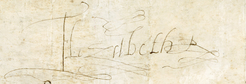 Queen Elizabeth I signed royal manuscript