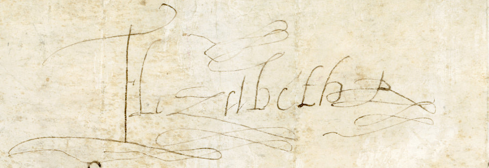 Queen Elizabeth I signed royal manuscript