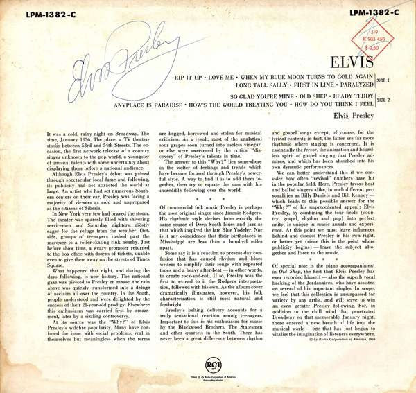 Elvis Presley Twice-Signed Album