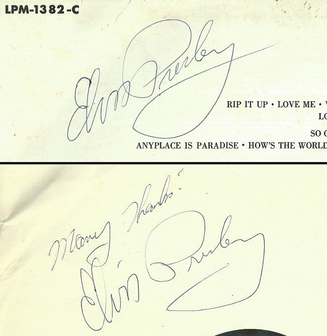 Elvis Presley Twice-Signed Album