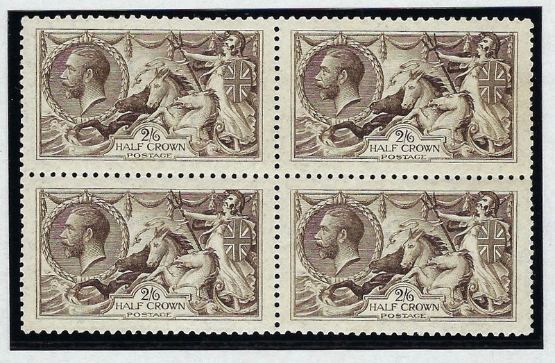 Great Britain 1915 2s6d blackish brown "Seahorse", SG408var