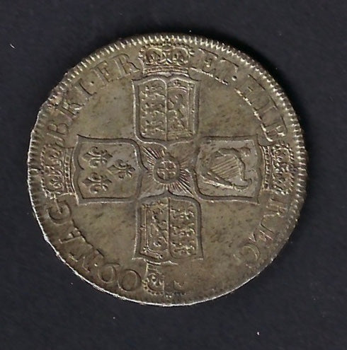 England, Stuart. King (reign): Anne (1702-1714) Silver Crown, Half.  Good extremely fine.