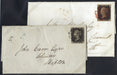 Great Britain 1840 1d Intense black & 1d Grey black P1.2, SG1,3