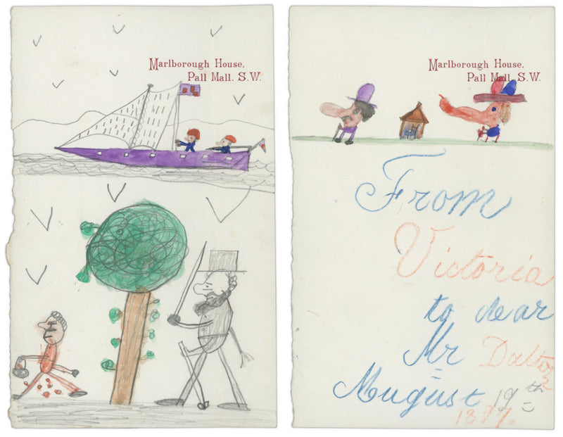 George V and Princess Victoria childhood drawings