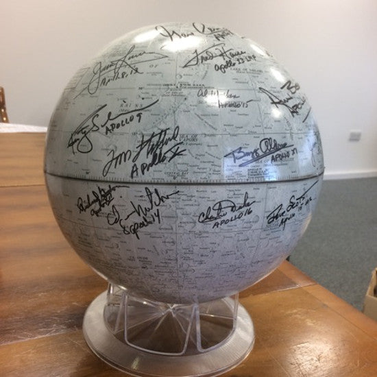 Apollo Astronaut Signed Moon Globe