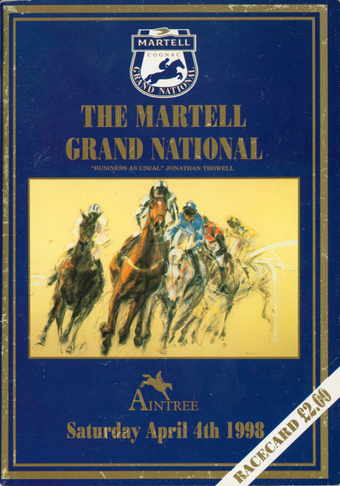1998 Grand National programme signed by 39 jockeys