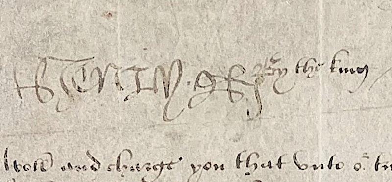 Henry VIII rare signature