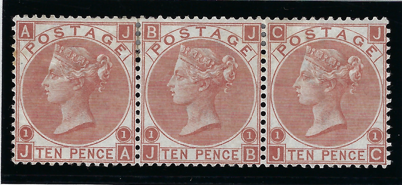 Great Britain 1867 10d pale red-brown Plate 1, SG113