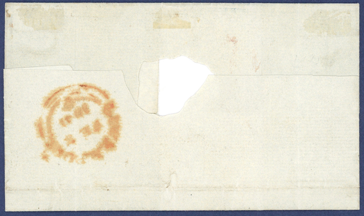 Great Britain 1840 1d black, plate 9 pair on Registered Cover, SG2