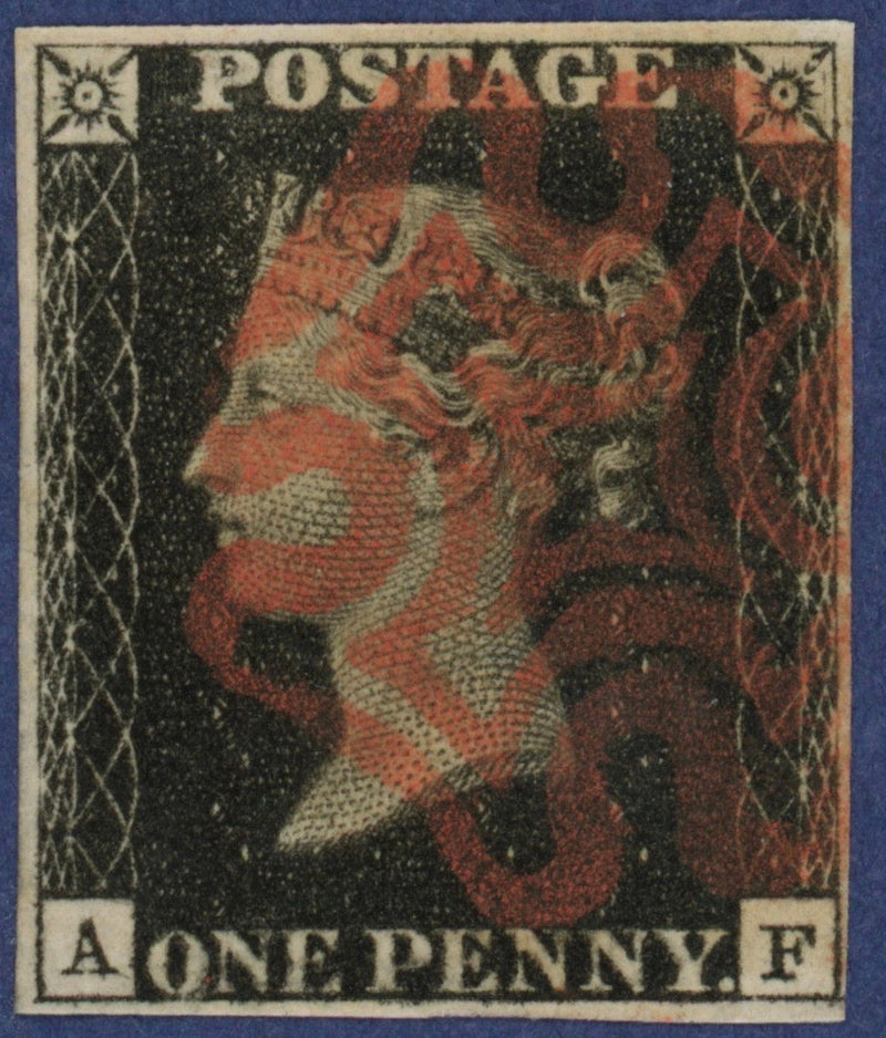 Great Britain 1840 1d black Plate 8, SG2