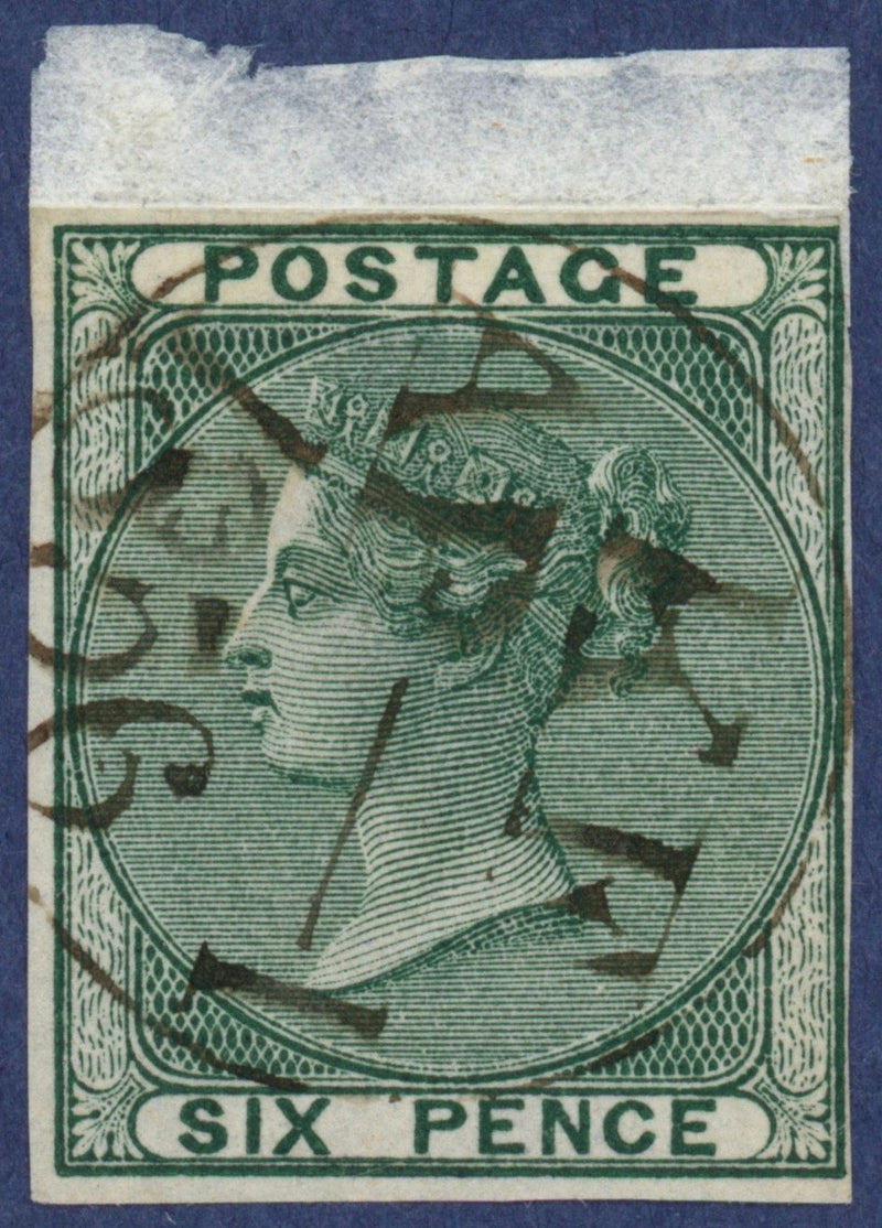 Great Britain 1856 6d Deep Green, Plate 1, proof, SG69var