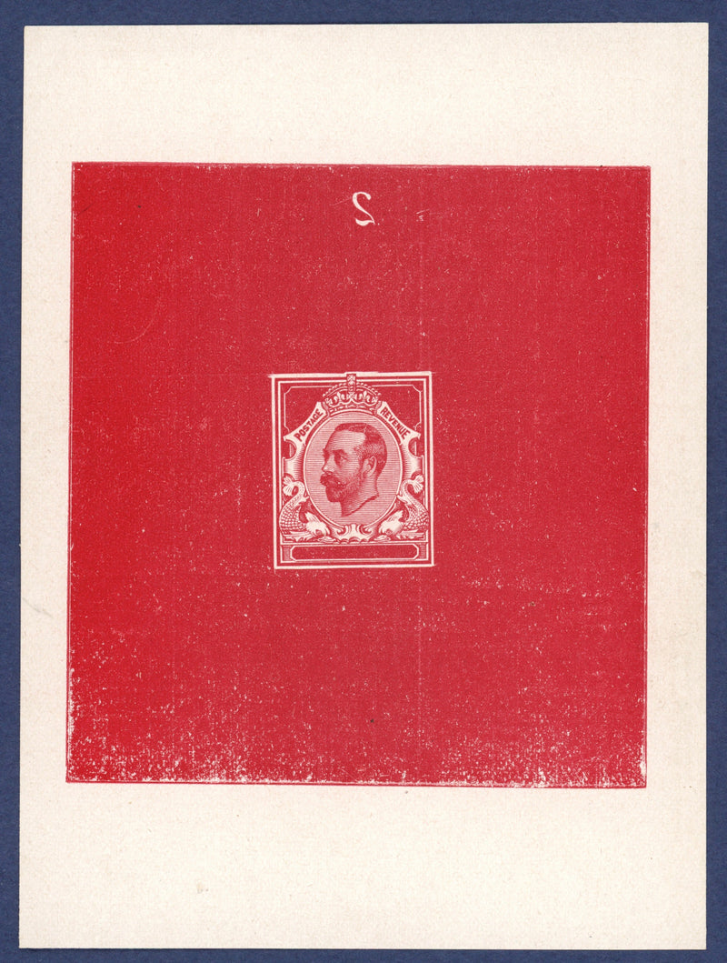 Great Britain 1911 ½d "Downey" head die proof (Accepted die without value), SG321var