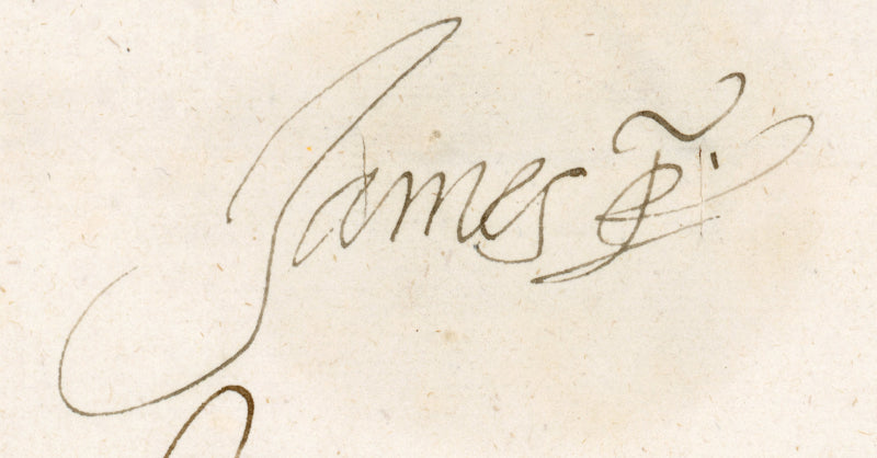 James I signed royal document