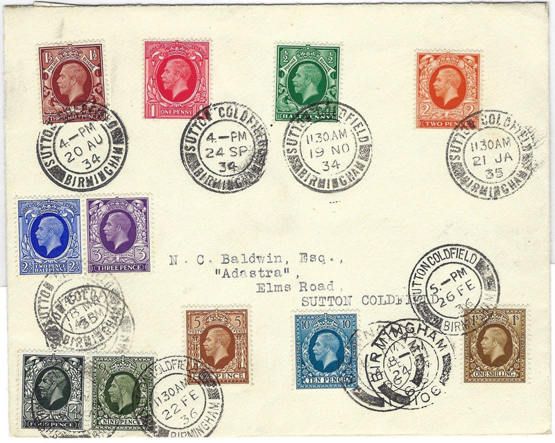 Great Britain 1934-36 ½d-1s "Photogravure", SG439/49