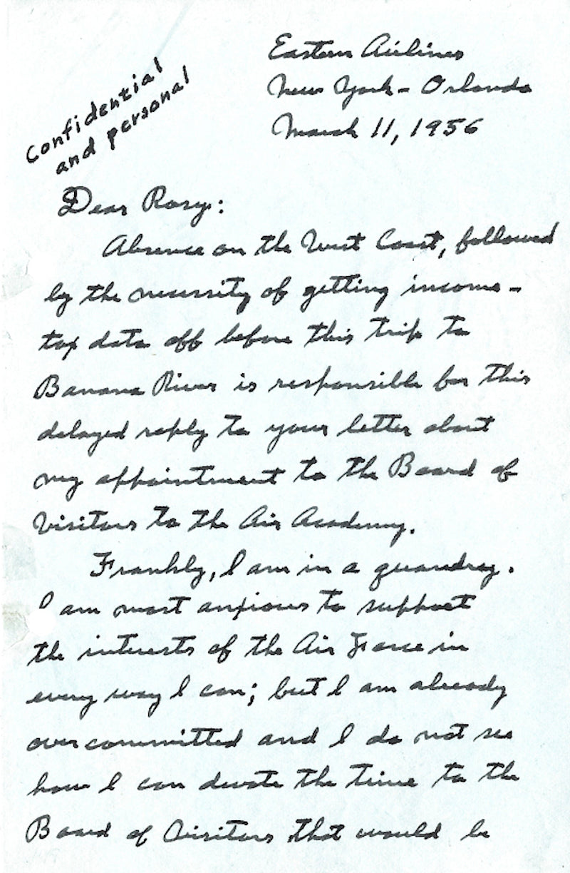 Charles Lindbergh handwritten signed letter