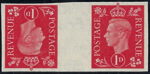 Great Britain 1937 1d Scarlet. SG463var