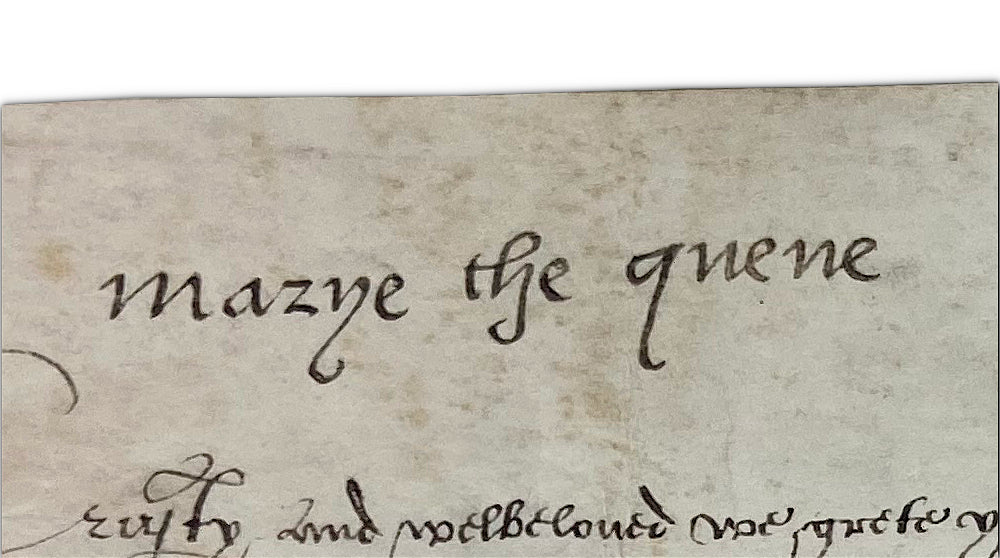 Queen Mary Tudor signed Royal document
