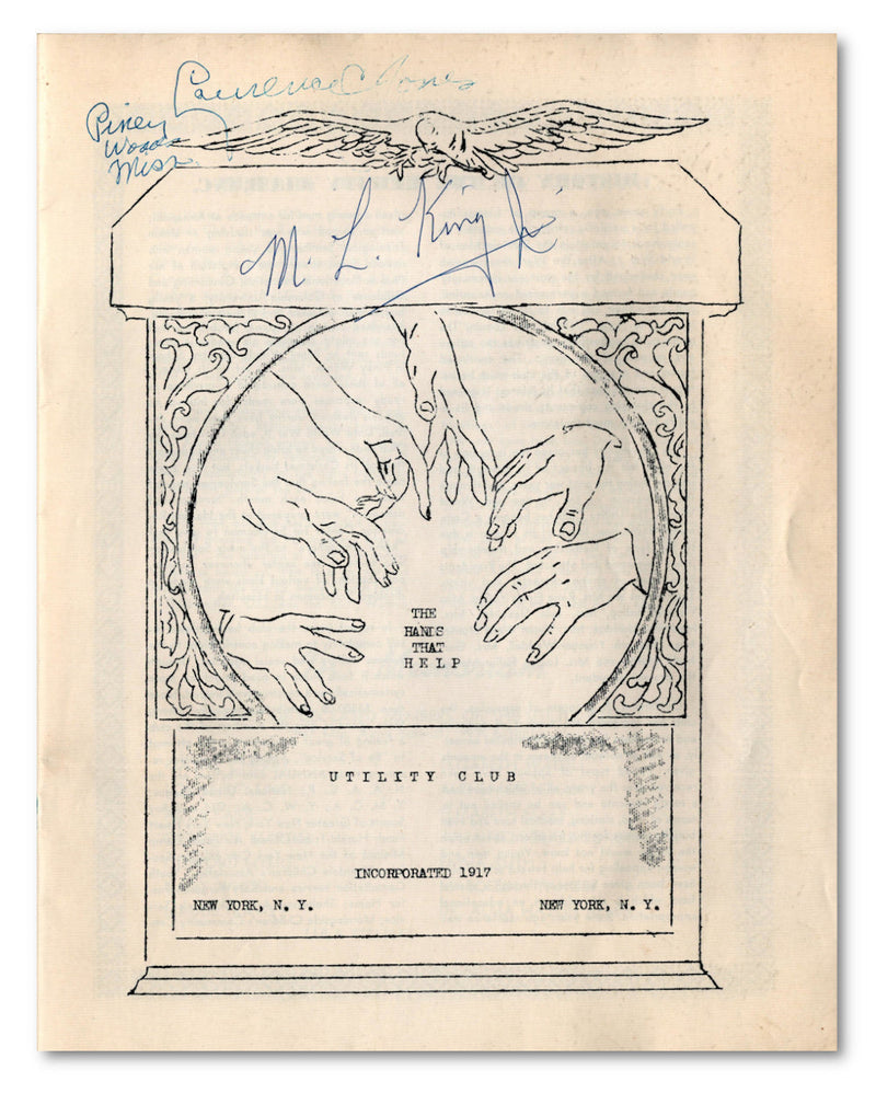 Martin Luther King signed programme