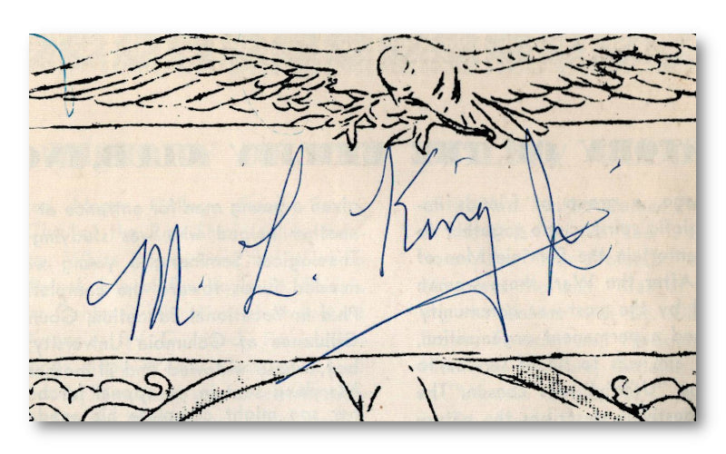Martin Luther King signed programme