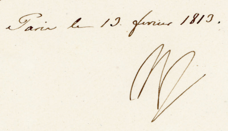 Napoleon Bonaparte signed letter
