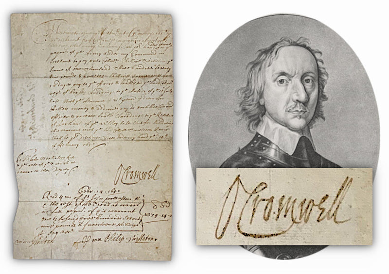 Oliver Cromwell signed document