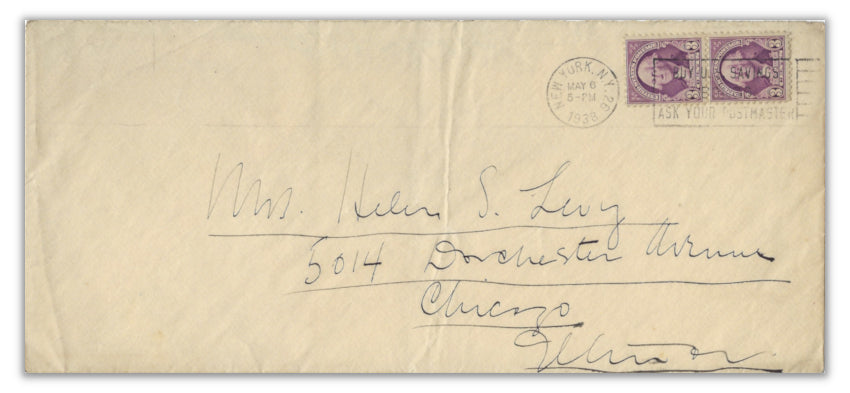 Orson Welles twice-signed handwritten letter