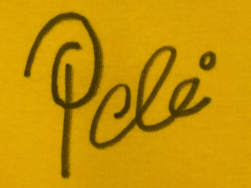 Pele signed 1970s Brazil football shirt
