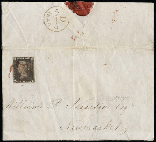 Great Britain 1840 1d grey black, plate 1a, SG3