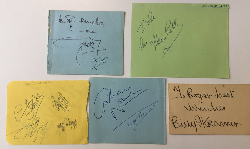 Pop music autographs
