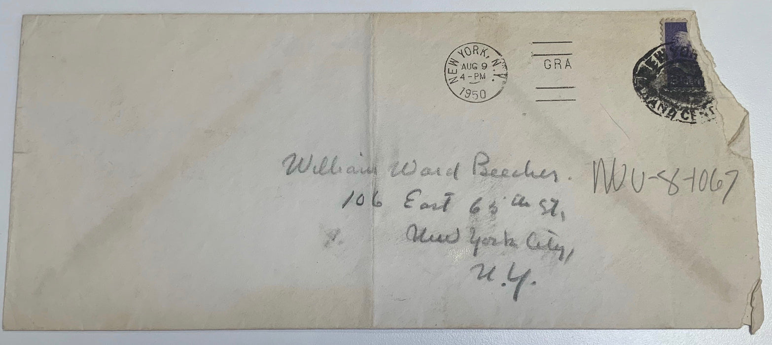 John Steinbeck handwritten and signed letter