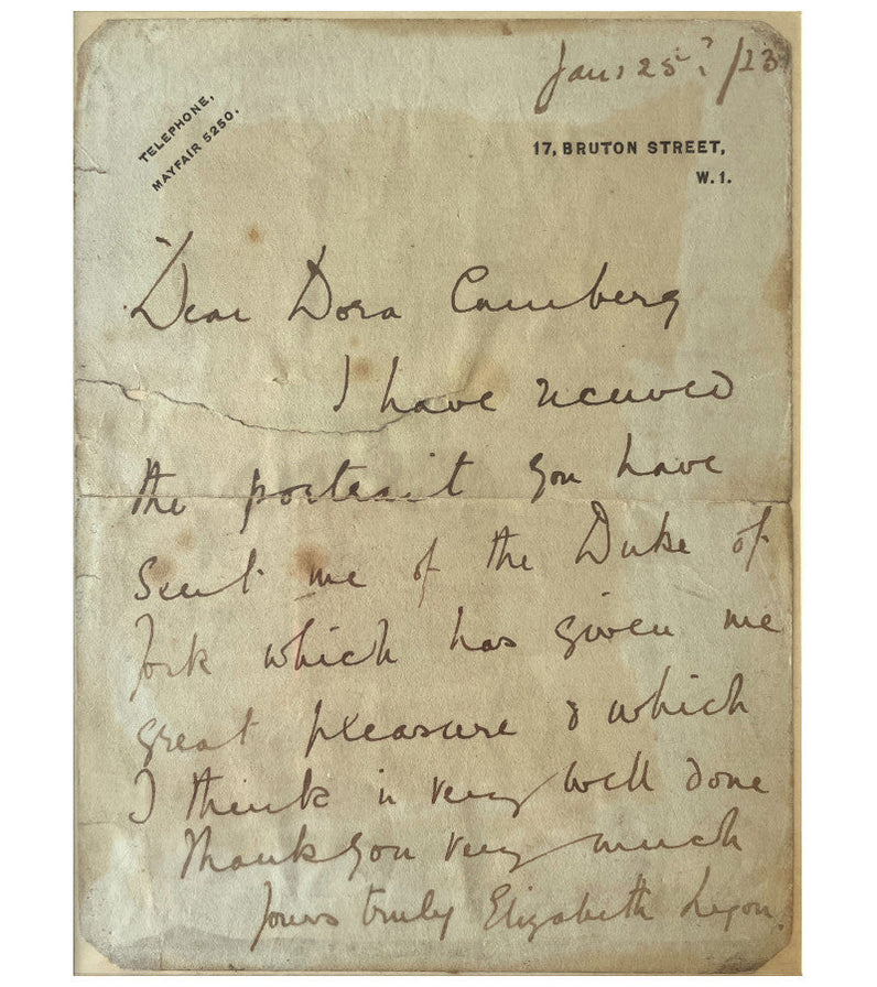 Queen Mother handwritten and signed letter — JustCollecting