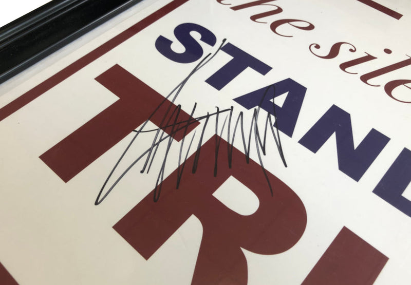 Donald Trump autographed campaign poster