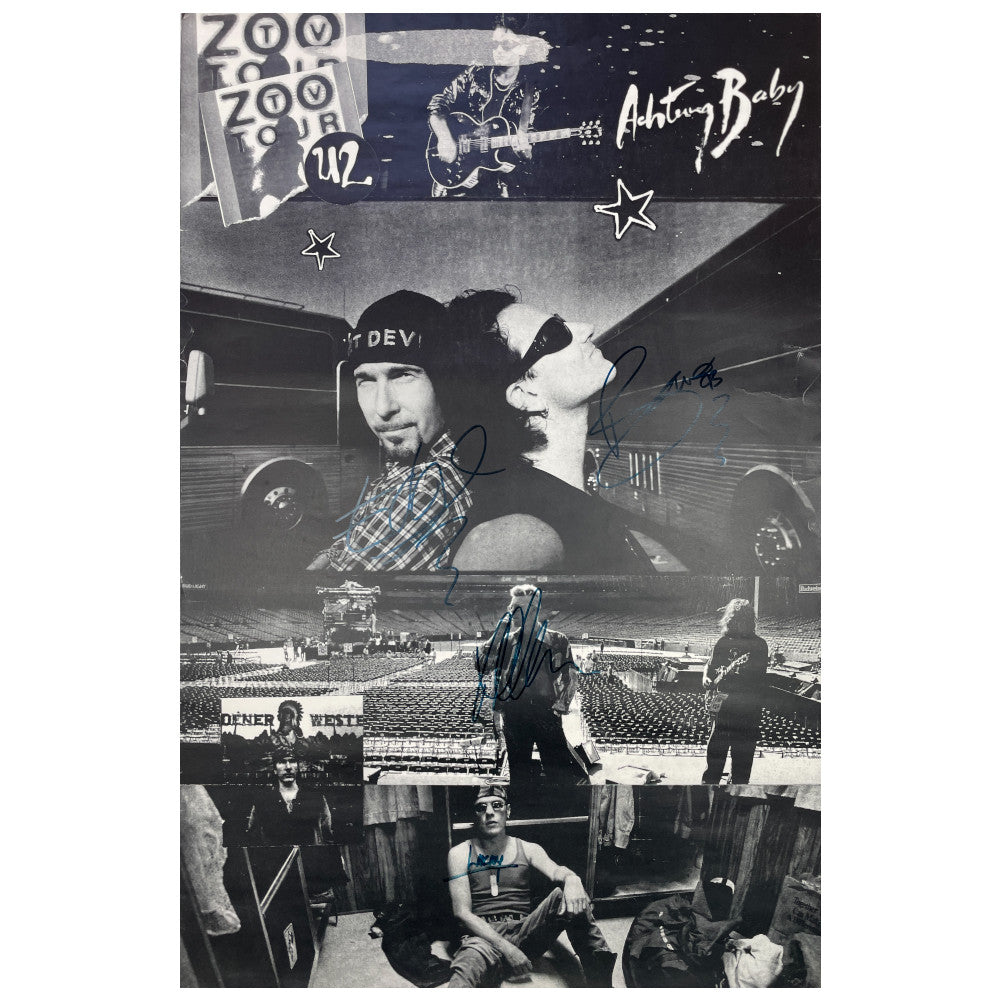 U2 signed Zoo TV tour poster (1992-1993) — JustCollecting