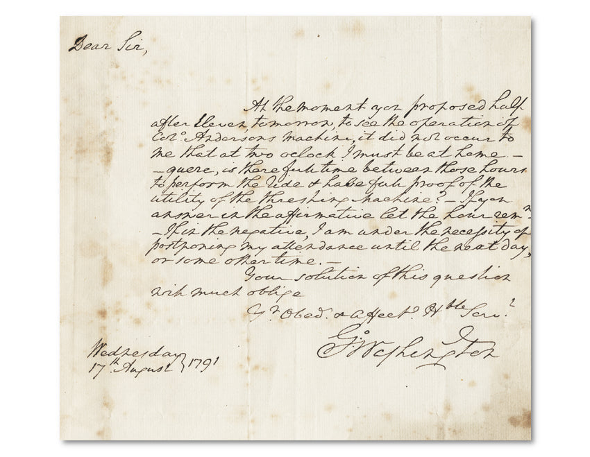 George Washington handwritten signed letter — JustCollecting