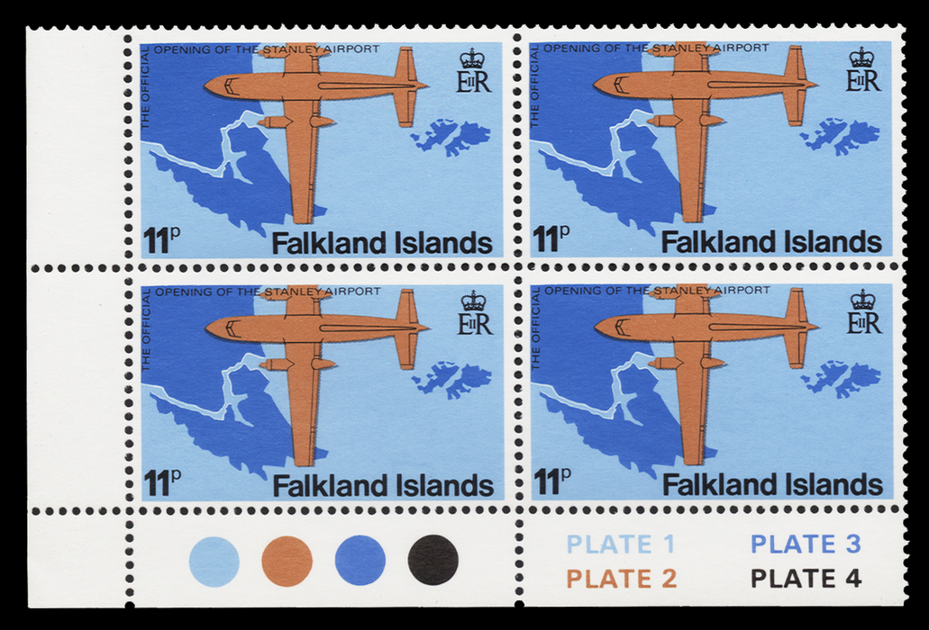 FALKLAND ISLANDS 1979 Airport 11p variety, SG361w