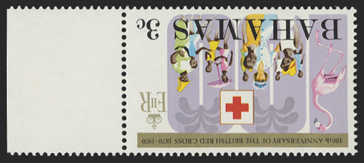 BAHAMAS 1970 Red Cross 3c variety, SG352w