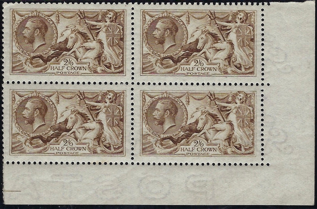 Great Britain 1915 2s6d Yellow brown (watermark reversed). SG406wj
