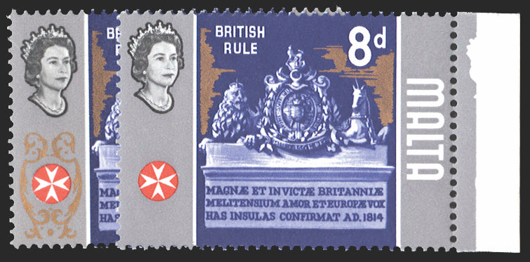 MALTA 1965-70 8d 'British rule' error, SG339b