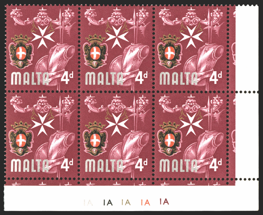 MALTA 1965-70 4d 'Knights of Malta' error, SG336a