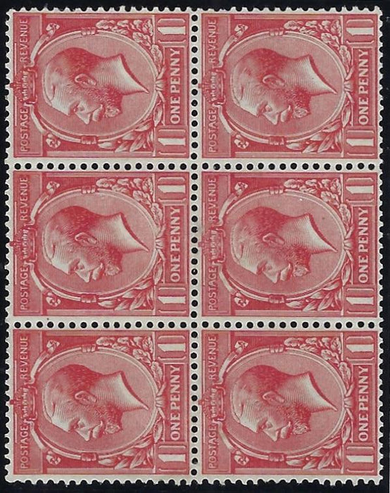 Great Britain 1912 1d Scarlet-vermilion. SG361