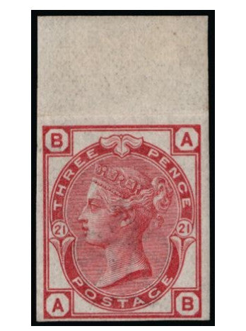 Great Britain 1881 3d rose plate 12 (Watermark Crown). SG158var