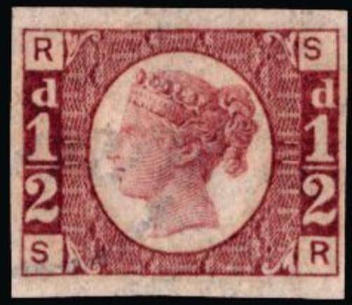 Great Britain 1870 ½d rose red
